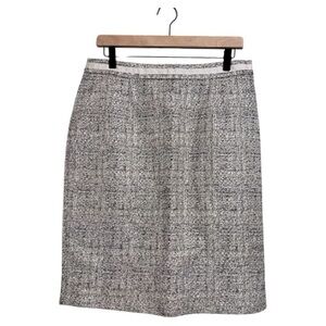 Boden Grey/blk Tweed Pencil Skirt | Size 10R | Classic Office Workwear